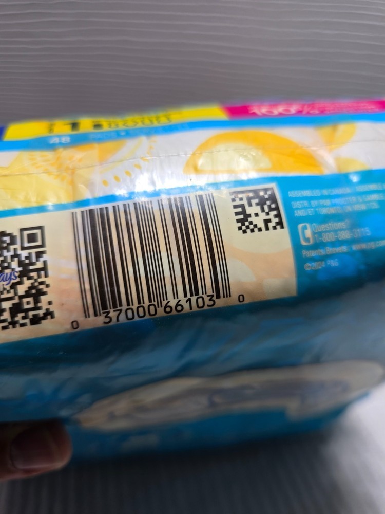 Always Maxi Size 1 Regular Absorbency Without Wings 48 Count Unscented (C