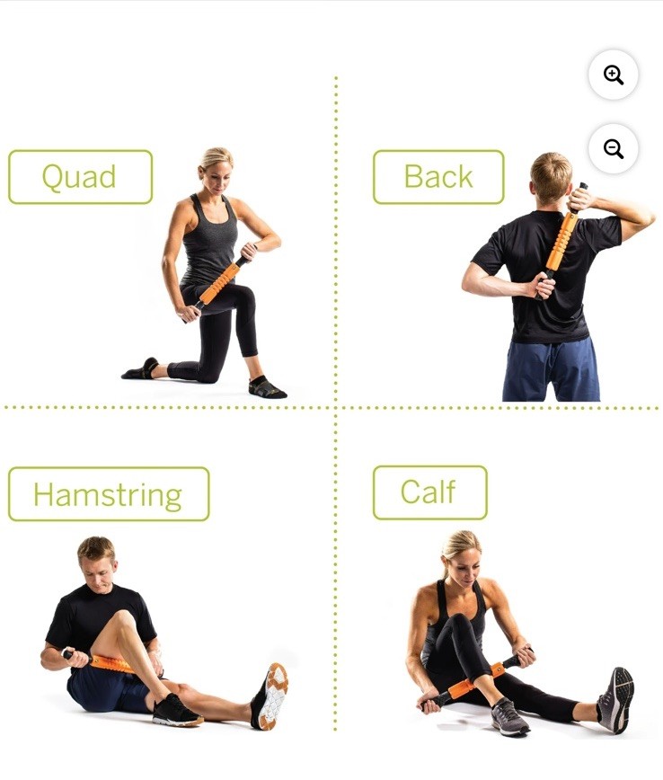 TriggerPoint GRID Stick 24" - Handheld Massage Roller, Extra Firm