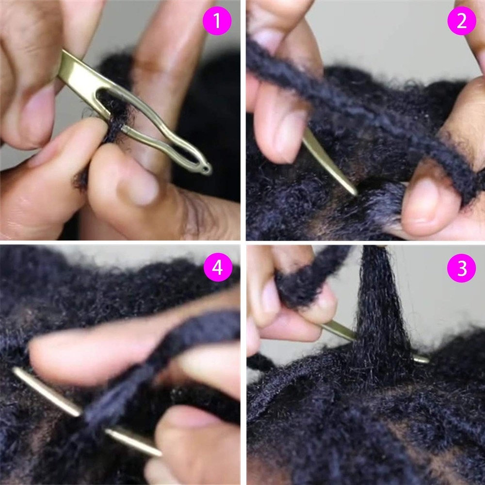 WILLBOND 8 Pcs Interlocking Tool for Locs Sisterlock Retighten Tool for Dread...