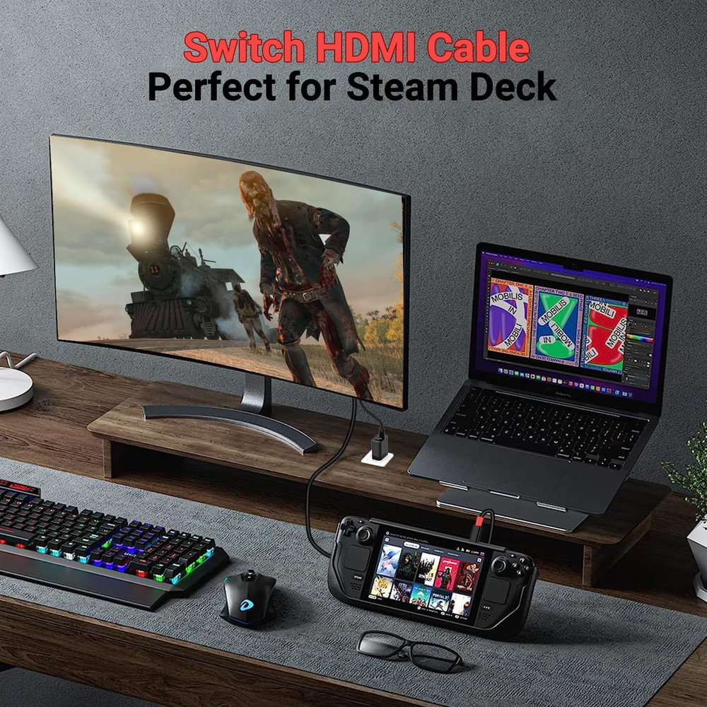 USB C to HDMI Adapter Cable for Nintendo Switch Dock,6Ft/1.8M Switch Docking Sta