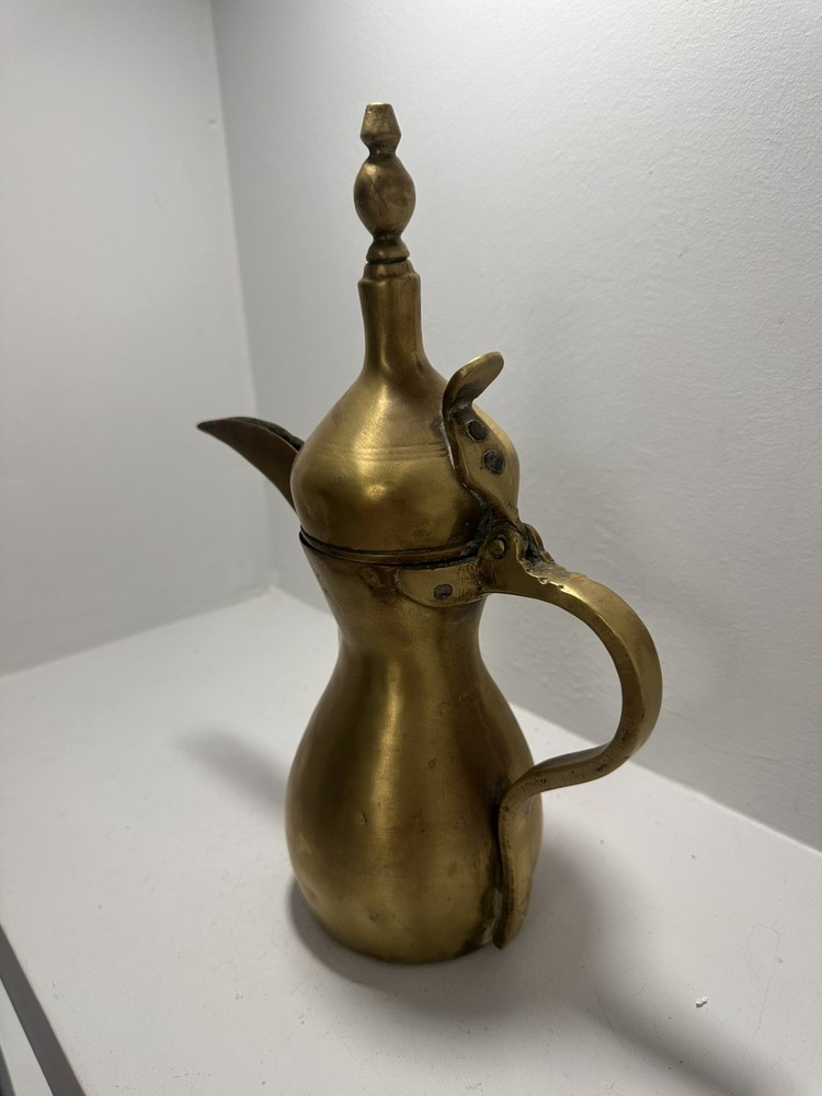 Authentic Antique 19th Cent Middle Eastern Dallah Coffee Pot. HEAVY !
