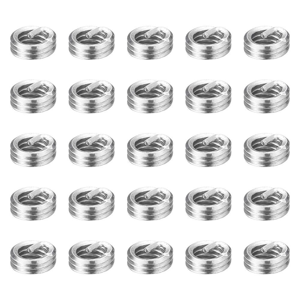 25pcs Wire Thread Inserts M2.0 x 0.4 x 1D Metric Helical Threaded Sleeve