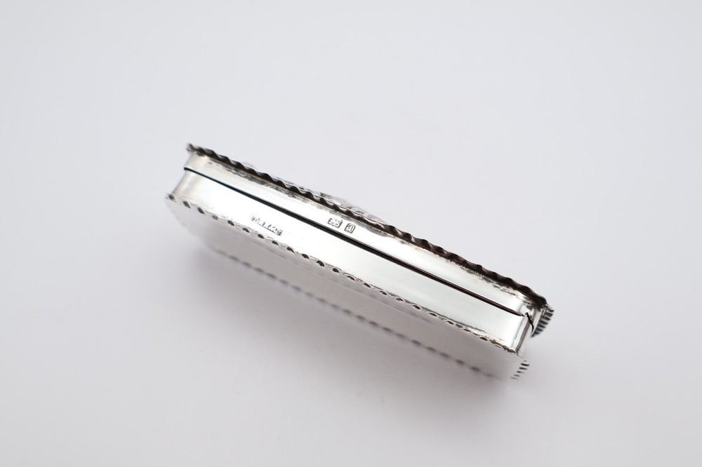 Antique Solid Silver Repousse Trinket Box Hallmarked Birmingham 1903