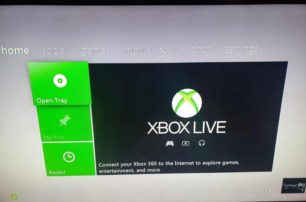 Xbox 360 S Slim Bundle 1439 250GB Console, Kinect Controller Power HDMI, TESTED