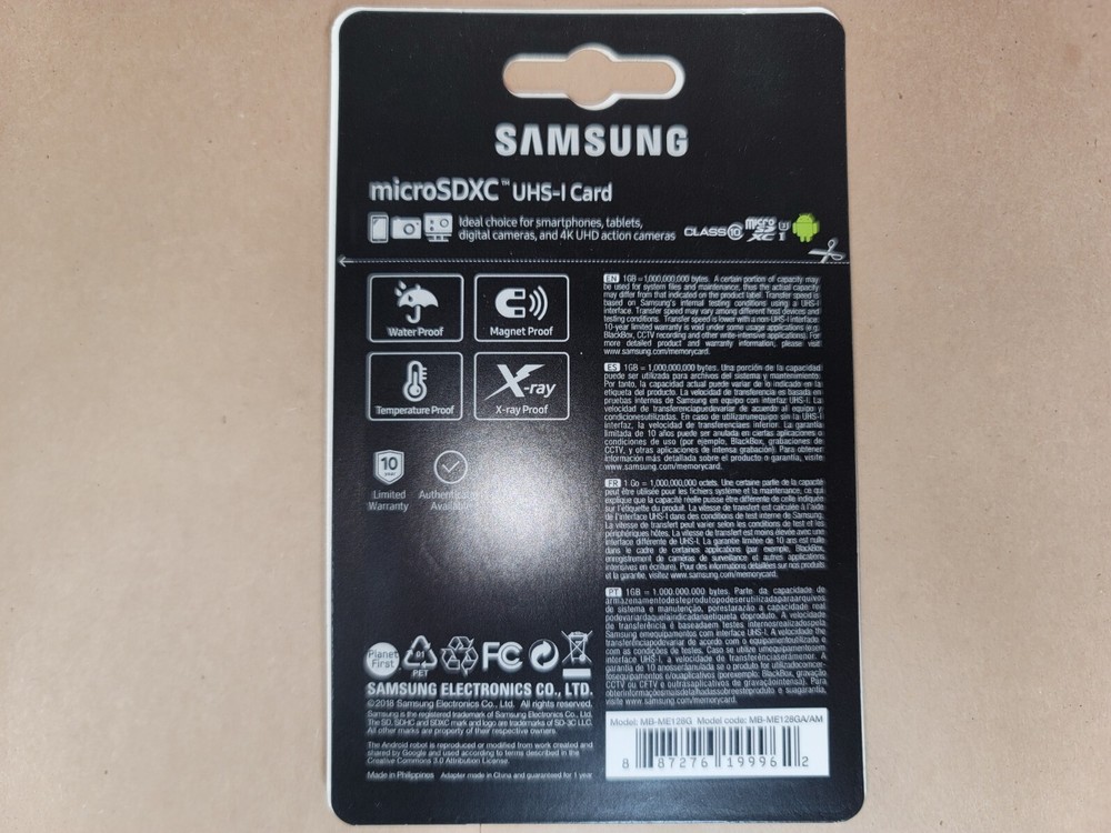 SAMSUNG MicroSDXC EVO 128gb select Memory Card