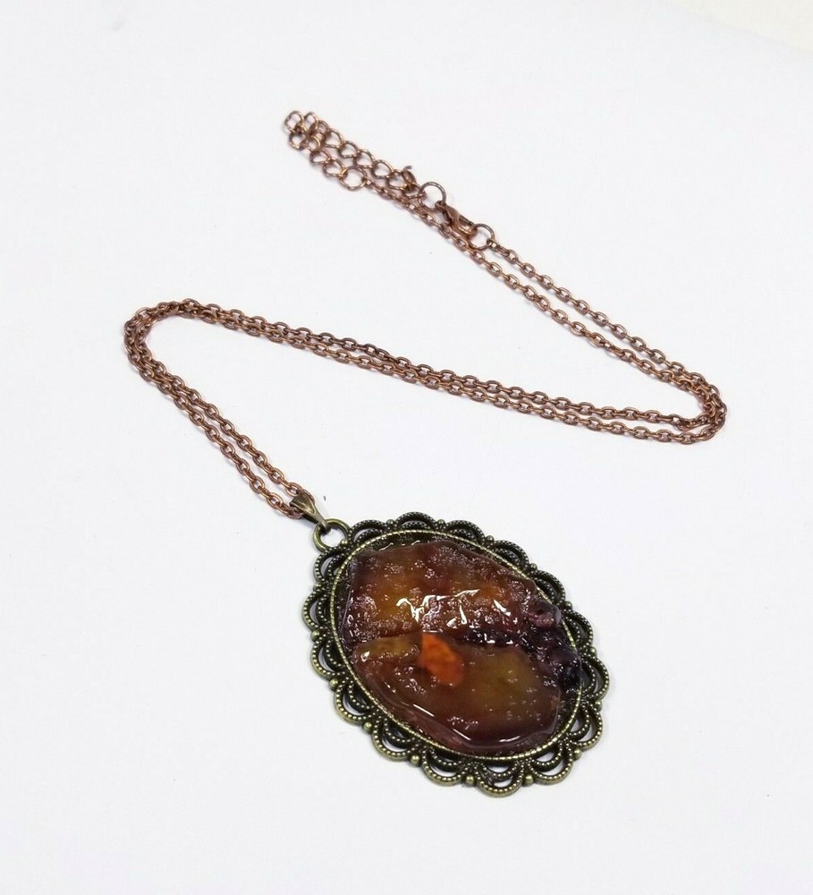 HANDCRAFTED BLOOD AGATE WITH GARNETS 20" NECKLACE