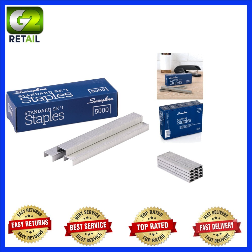 Bulk 5-Pack Standard Staples – 5000 Durable Staples for Everyday Stapling Needs