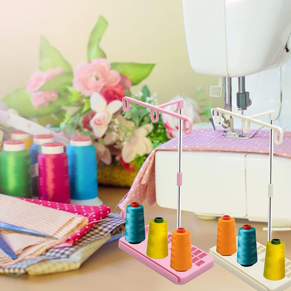 2 Pack Thread Holders, Embroidery & Sewing Machine Organizer, 3-Spool Thread Rac