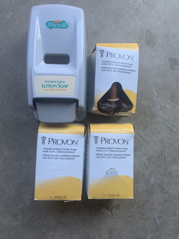 Antibacterial Soap Dispenser With 3 Soap Refills