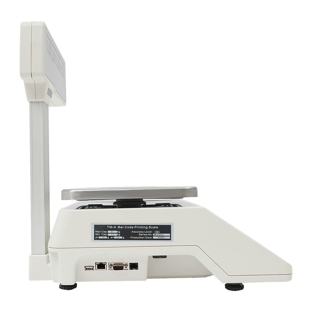 White Electronic Price Computing Scale Four-window Label Thermal Printer Scale