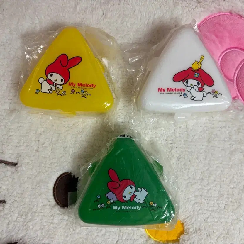 Old Sanrio My Melo Triangular Lunch Box Storage Case Official