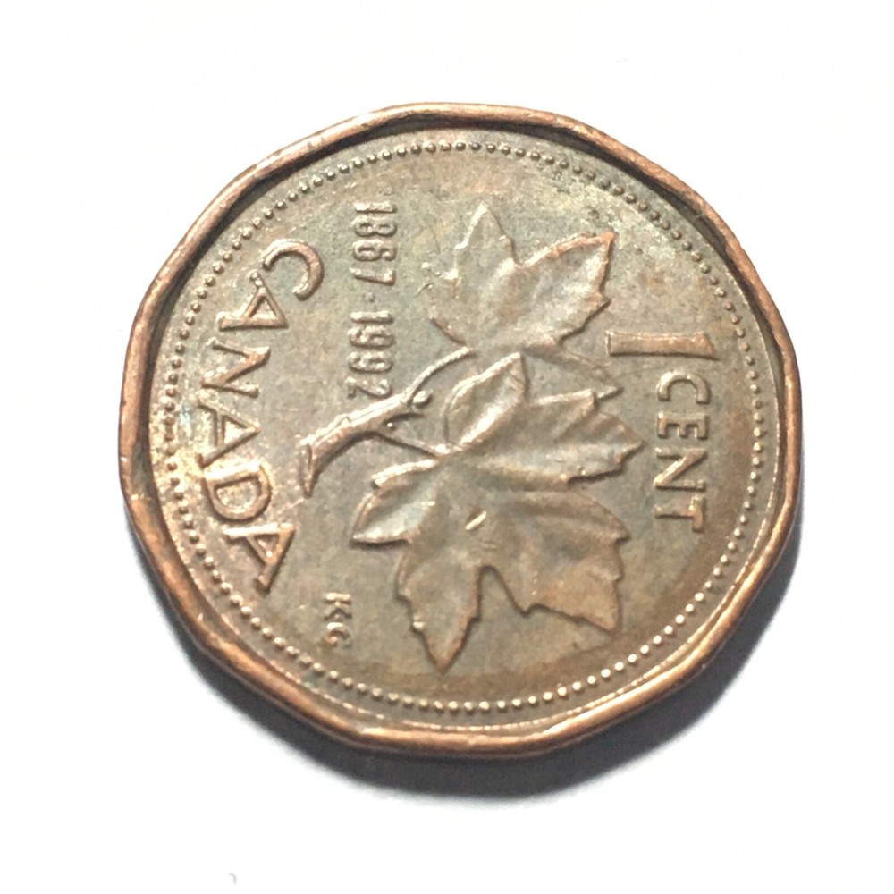 1992 CANADA ONE CENT COIN.