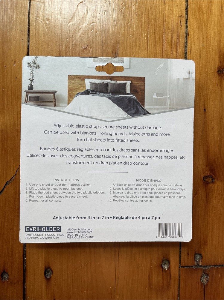 Evriholder ~ Bed Sheet Grippers ~ 8 Pack