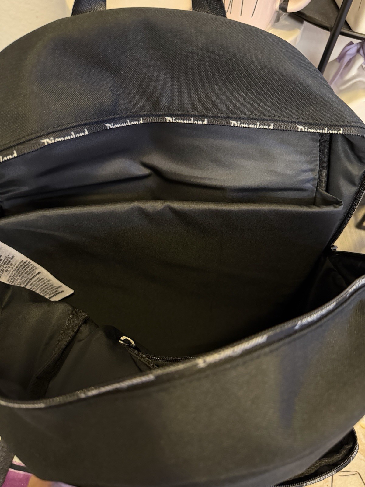 Disney Parks Disneyland LARGE Black Backpack Collection. New