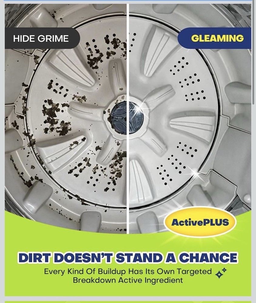 Washer Cleaner Tablets 24 Pack Deep Cleaning HE Front Top Load Septic Safe