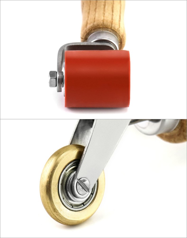QWORK Seam Roller, 40mm Silicone Roller with Detail Penny 1 Pc