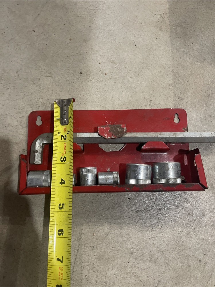 Vintage Red Metal Tool Caddy