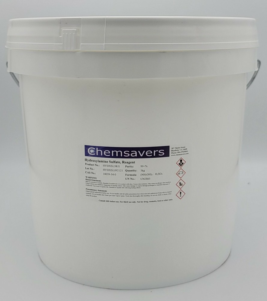 Hydroxylamine Sulfate, Reagent, 99+%, 5kg