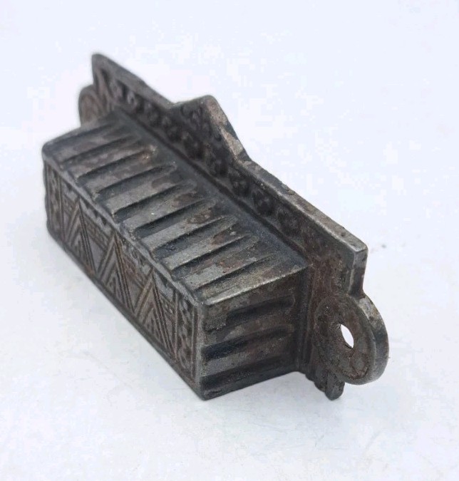 Antique Bin Pull Apothecary Drawer Pull Handle Old Vintage Cast Iron Hardware