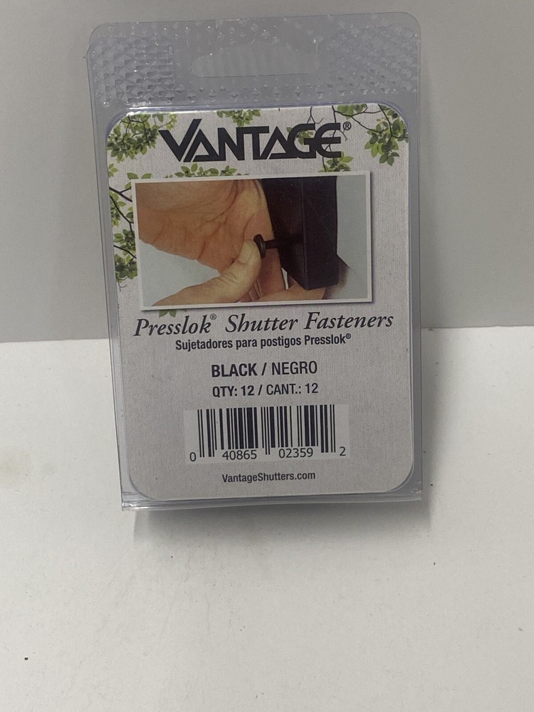Vantage Presslok Shutter Fasteners Black 12 3” Fasteners