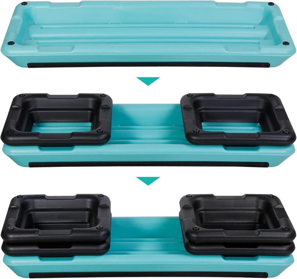 F2C 43 inch Aerobic Exercise Step Platform Adjustable Height Stepper Exercise