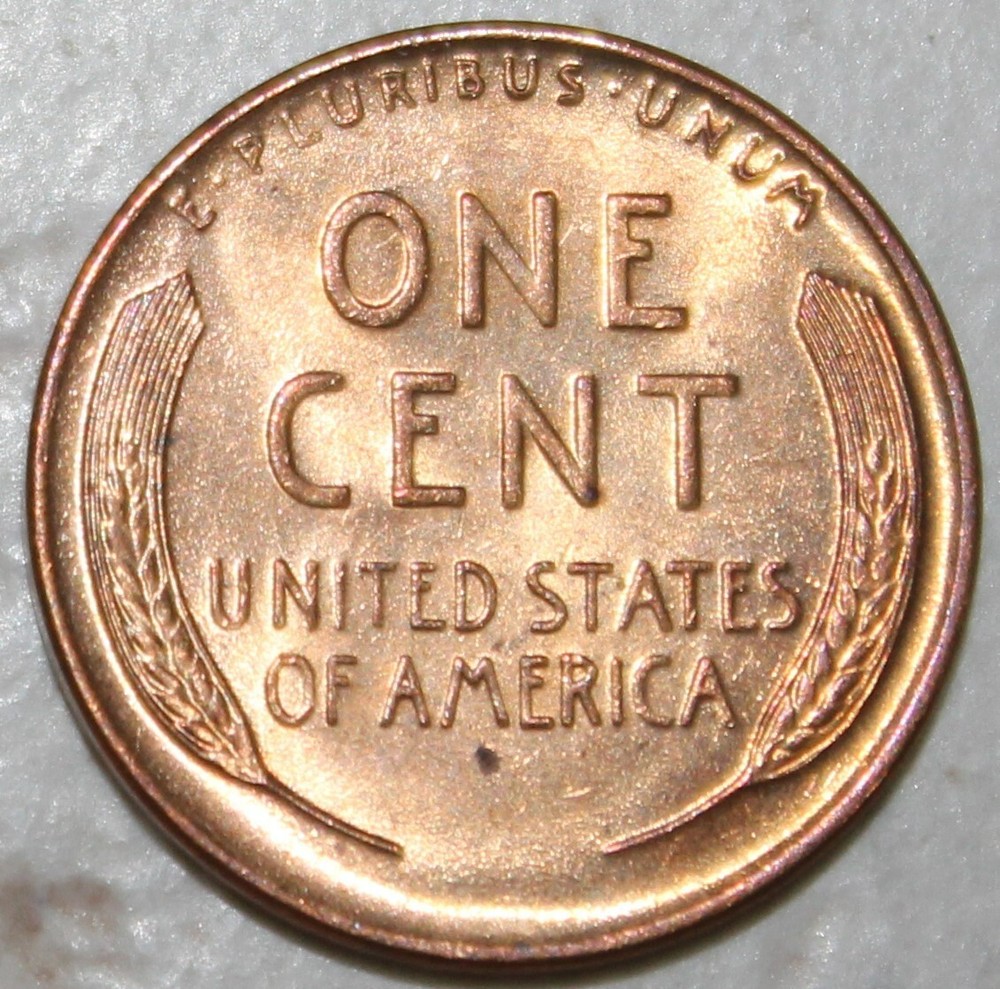 1938 1C RD Lincoln Cent UNC 0686
