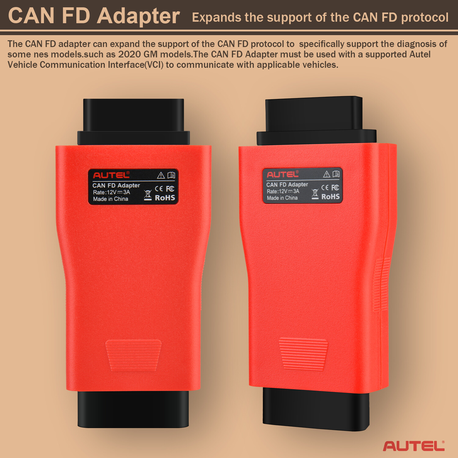 2024 Autel CAN FD Adapter Compatible With Autel VCI For Maxisys Diagnostic Scan