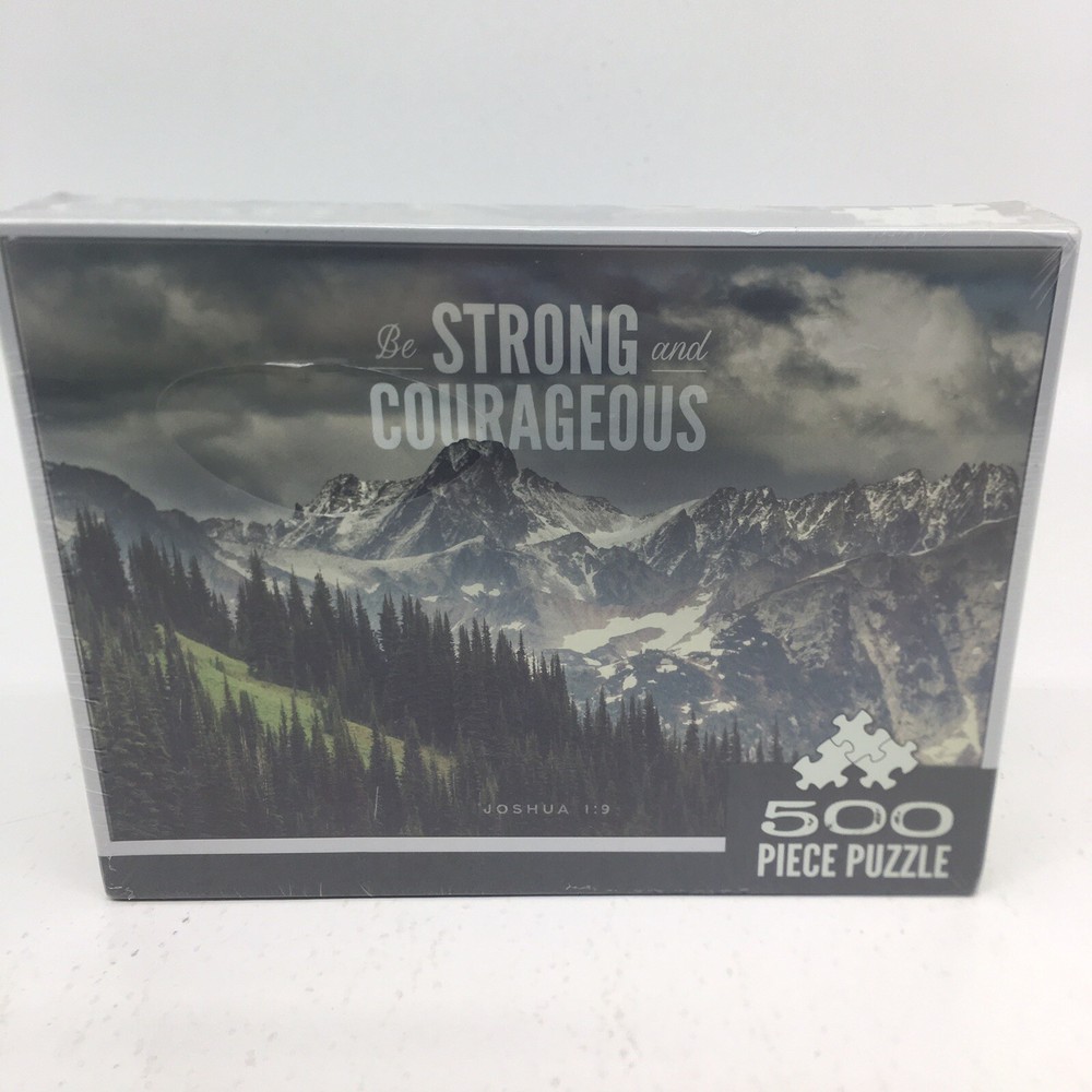 North Cascade Range Washington Be Strong & Courageous  500 Pc. Puzzle - Read
