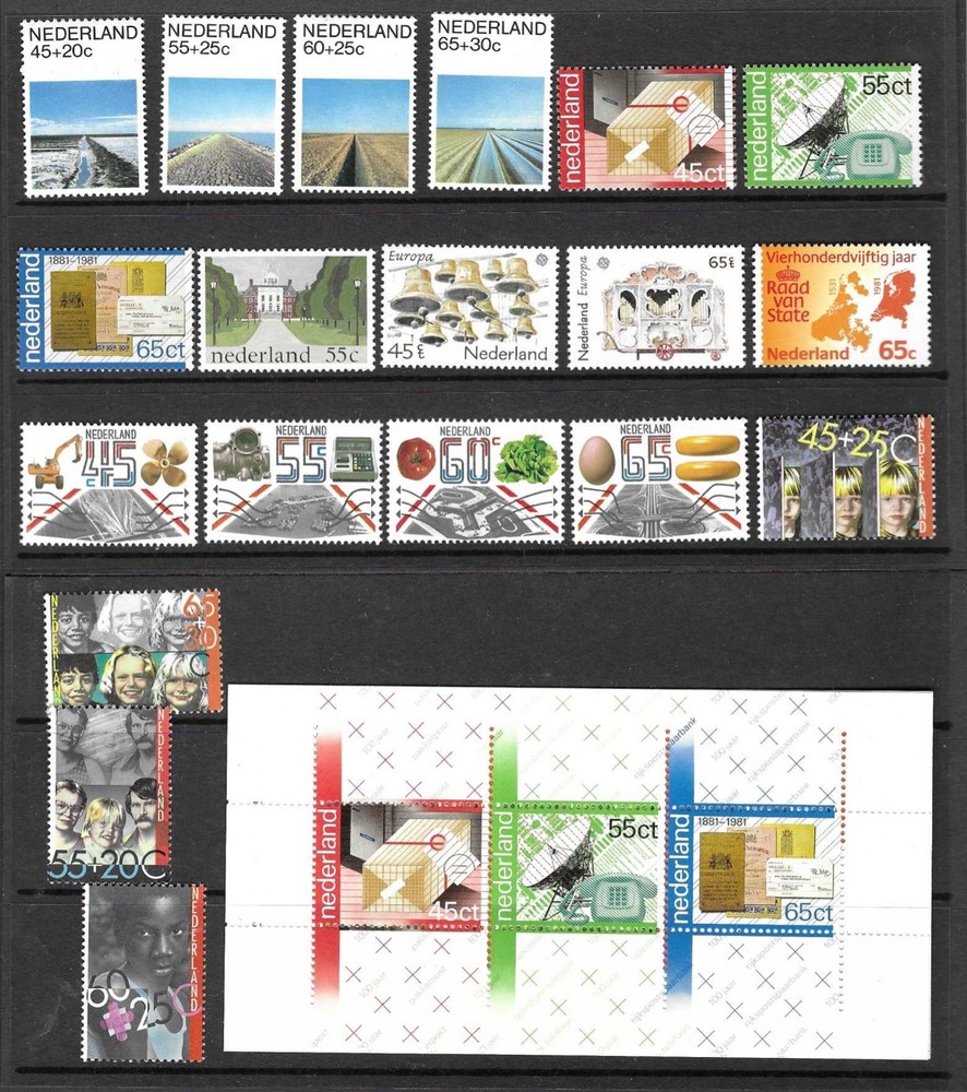 Netherlands 1981 MNH Selection sg 1353 - MS 1373