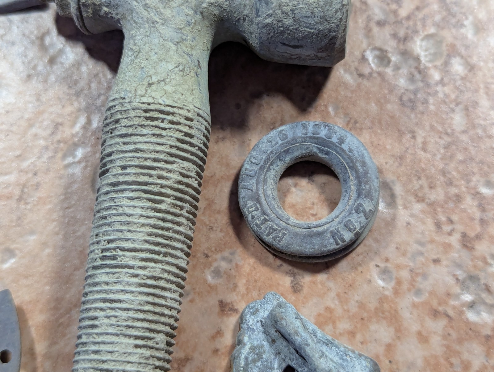 Dug Relics Vintage Iron Axle Grease Tin Door Knob Barrel Spigot Brass Ruler