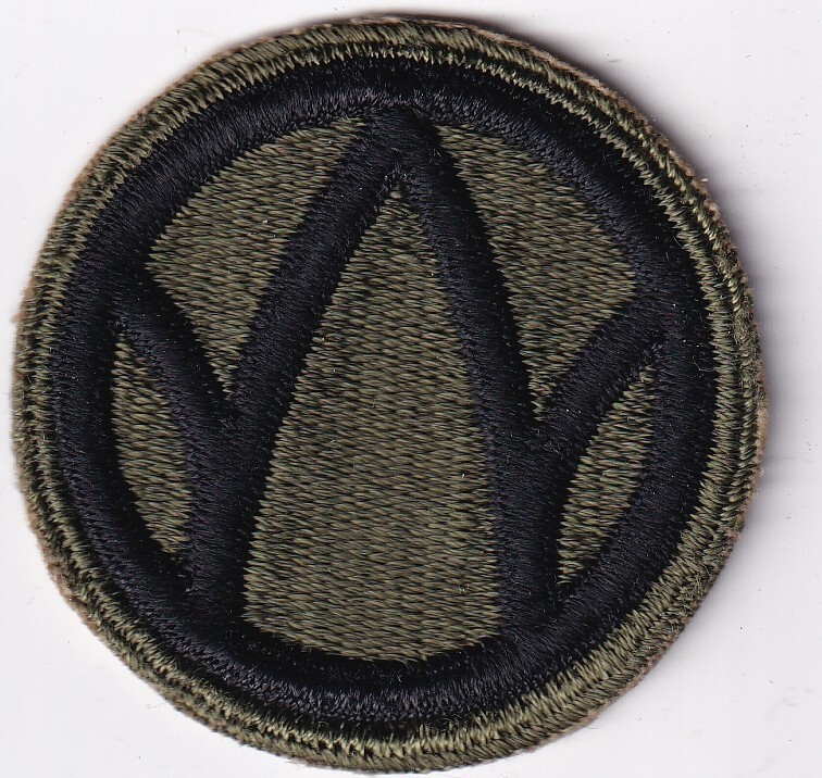 89th Infantry Division patch "Rolling W" or "Wild West" US Army real WWII make
