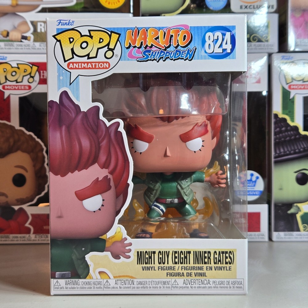 Funko Pop! Naruto - Might Guy (Eight Inner Gates) #824 And Pop Protector