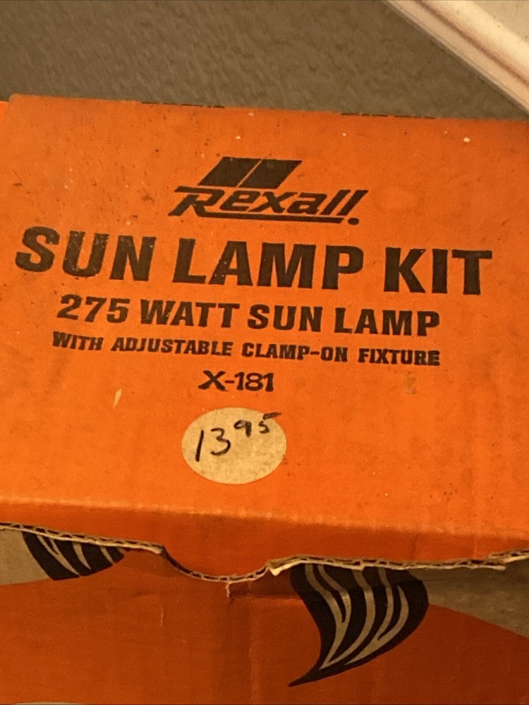 Rexall Sun Lamp Kit Adjustable Clamp On Use Infrared Bulbs Also