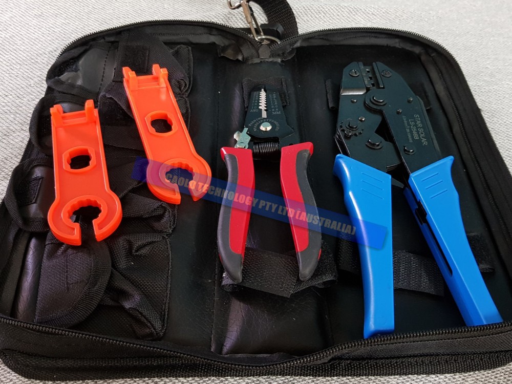 Cable Connector Tool Crimping Stripping Spanner Kit + Bag 10% Off