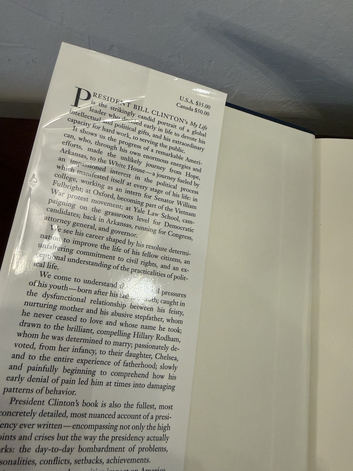 “My Life” Signed by both Bill Clinton & Hillary Clinton, 2004 1st Edition, COA