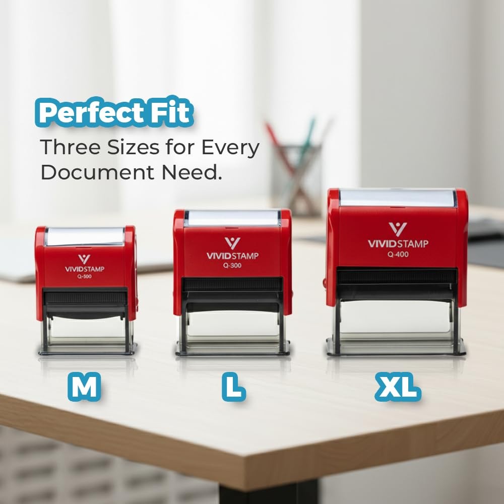 Medium Red Ink Sample Self Inking Rubber Stamp Office Document Supply Tool
