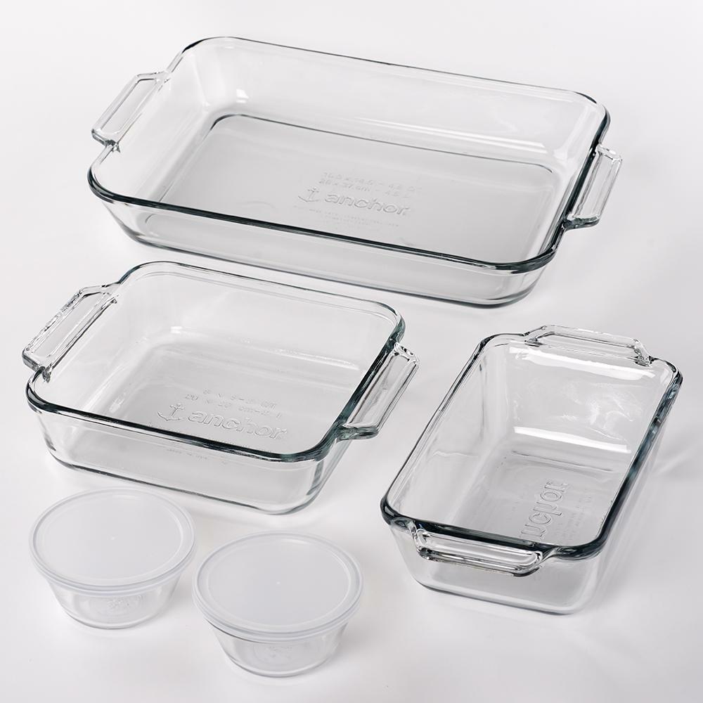 Anchor Hocking Tempered Glass Bakeware Set, 7 Piece Set