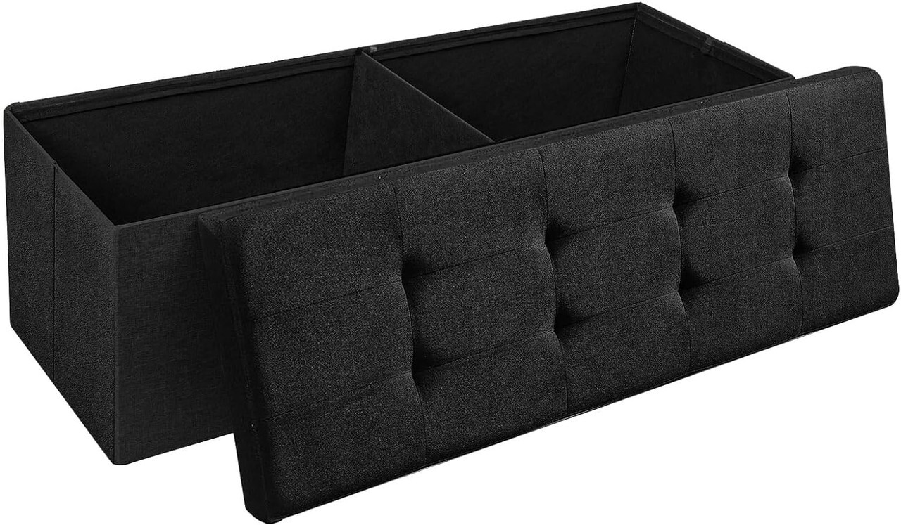 43'' Storage Ottoman Bench - Foldable Storage Chest & Footrest Seat