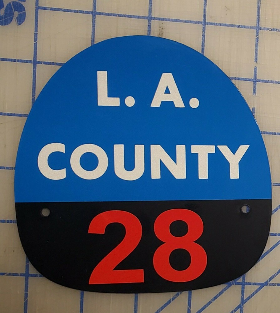 LA COUNTY 28 FIRE HELMET SHIELD