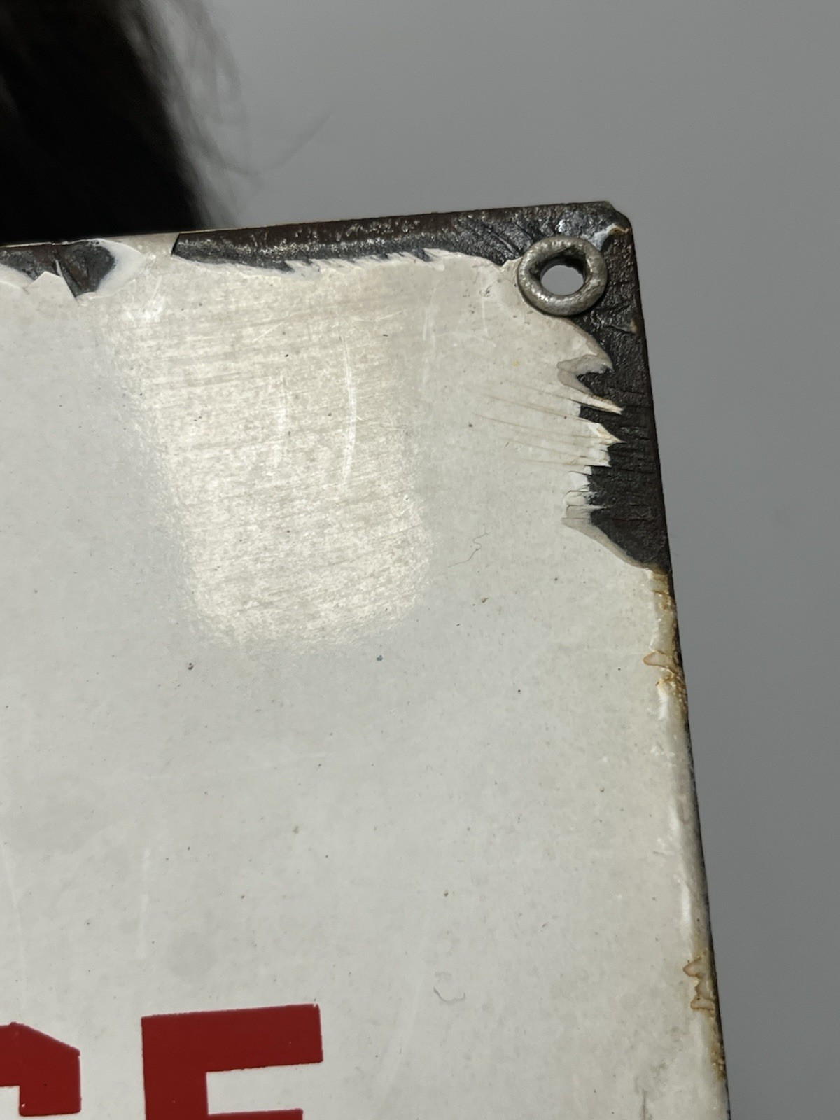 DANGER High Voltage Porcelain Enameled Sign -PG&E California