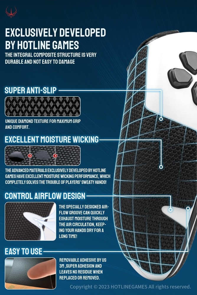 Controller Grips Compatible with PS5 Dualsense Edge, PlayStation 5 Controller...