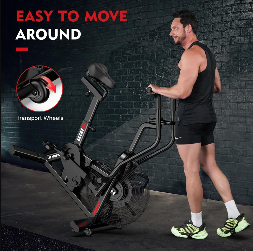 Home Fitness Fan Bike Indoor Cycling Exercise Bike Workout Bike Air Resistance