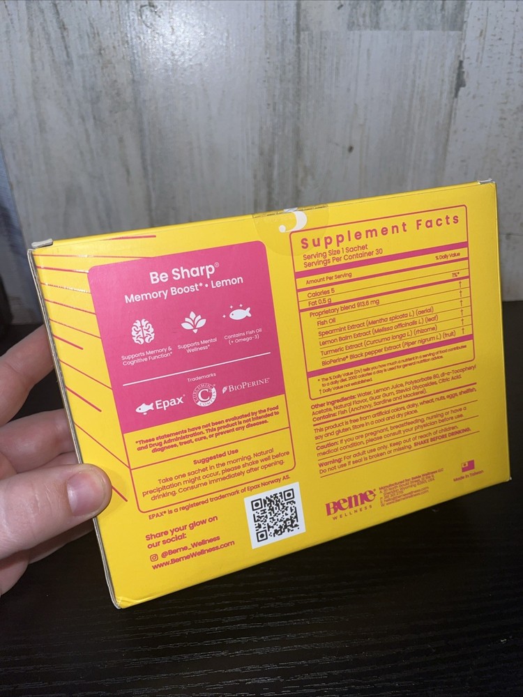 Beme Wellness Be Sharp Memory Boost 39 Sachets