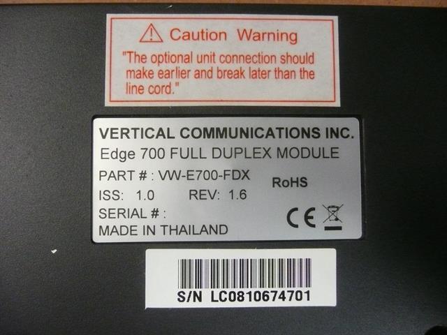 Vertical Communications Edge 700 VW-E700-FDX Full Duplex Speakerphone Upgrade Mo
