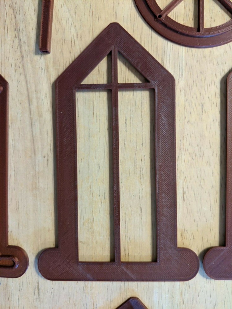 Church/Chapel Blow Mold 3D Print Window Replacement Part Side Window Dowels also