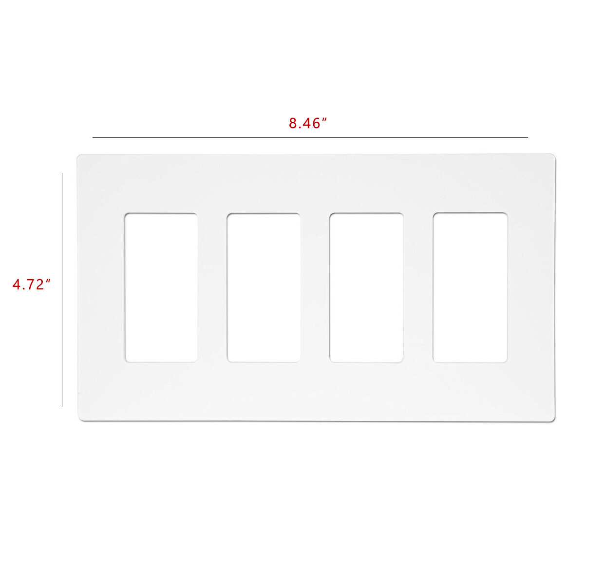 Unbreakable Screwless Decora Wall Plate Outlet / Switch Cover 1-5 Gang White UL
