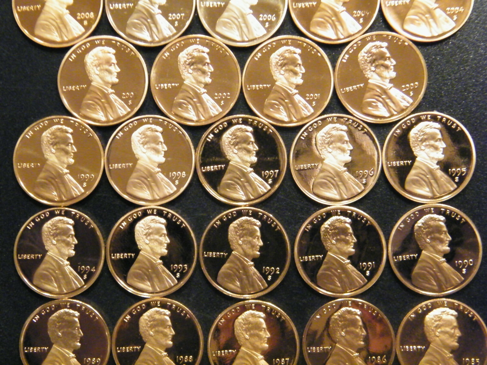 1975~2012 S Lincoln Penny Choice ~ Gem Proof Run 41 Coin Decade Set US Mint Lot