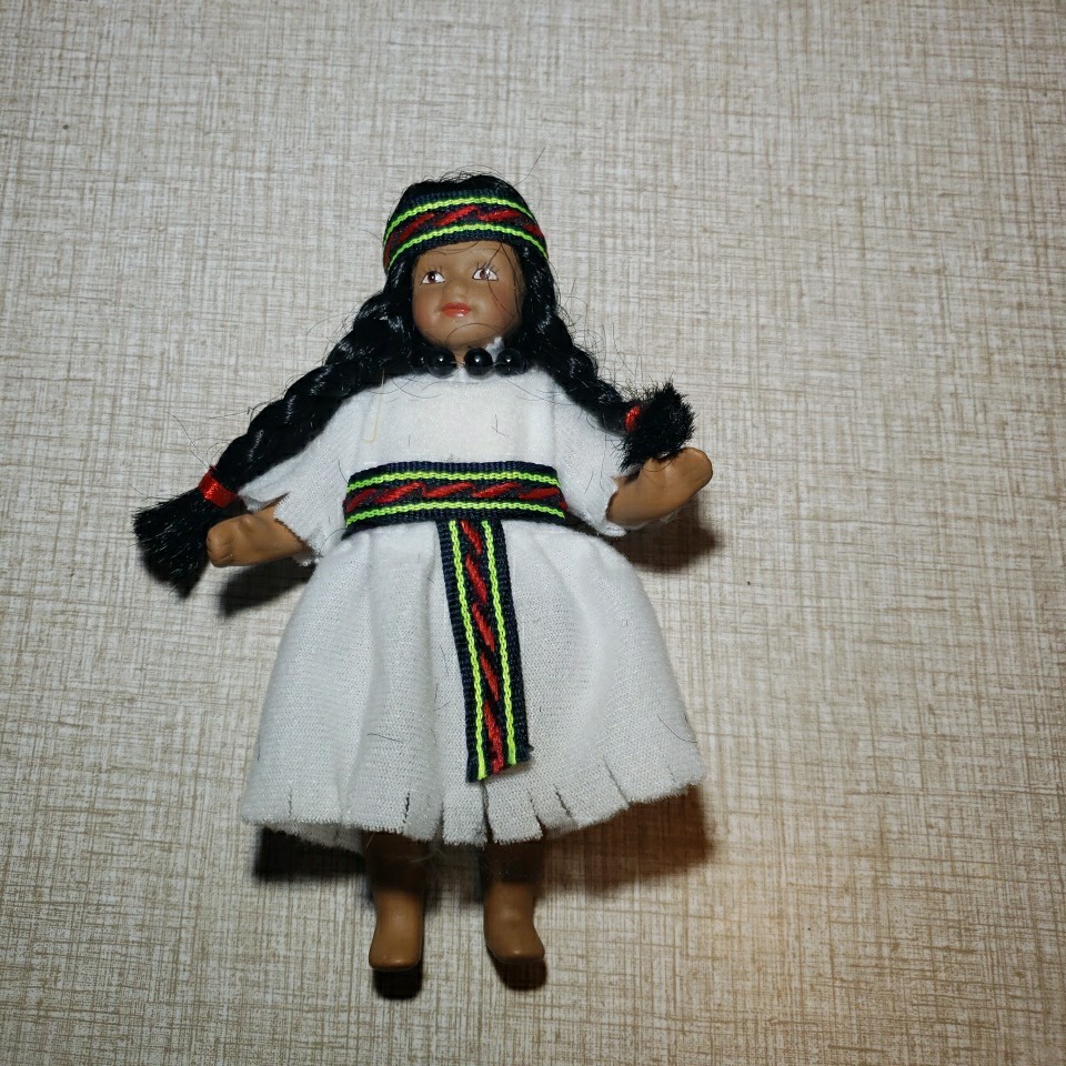 Peruvian Traditional Costume Dolls, Folk Art Tourist Souvenirs Lot Of 5 Handmade