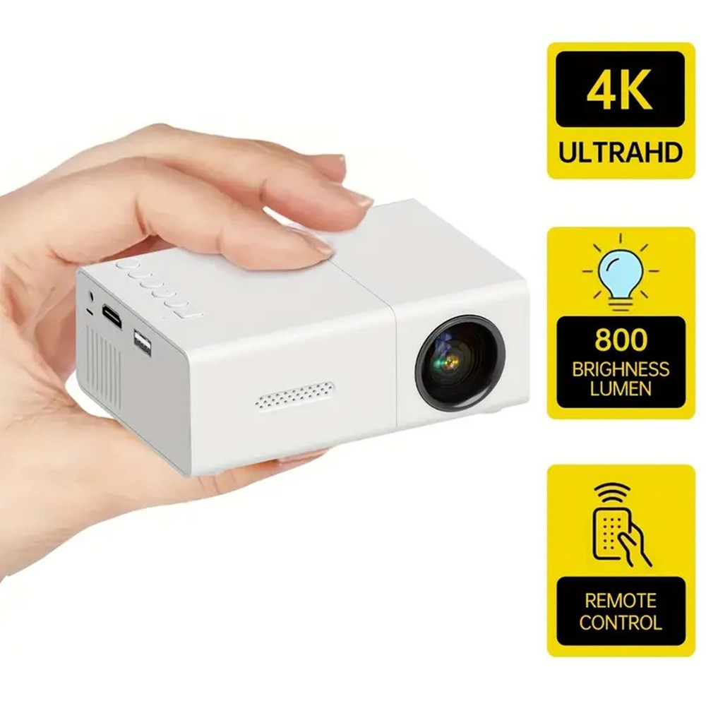 ↑Mini Projector 1080P HD Portable Multimedia Projector USB HD Multimedia