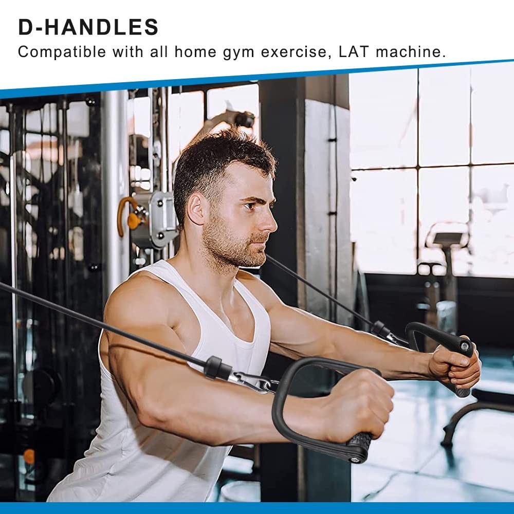 D Handle Cable Attachment, Cable Machine Handles, Non-Slip and Comfortable, S...